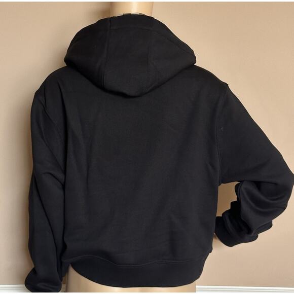 Burberry Talley Logo Checked Sweatshirt with Hoodie Black L 8084391 NWT $760 - Picture 3 of 16